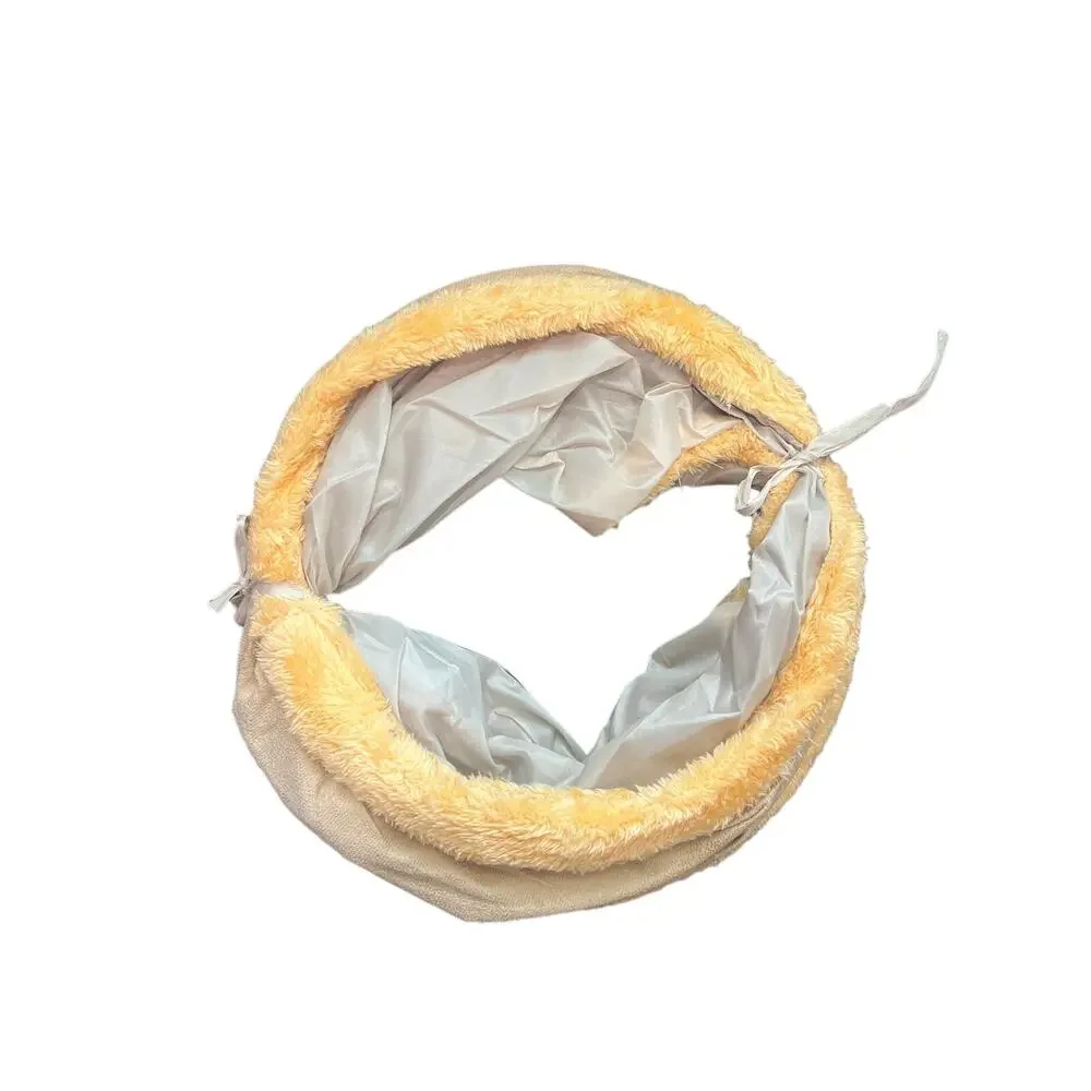 Small animal cat collapsable tunnel with toy hanging ball